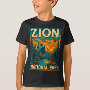 Camiseta parque nacional de Zion viagem vintage ao ar livre