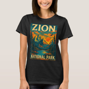 Camiseta parque nacional de Zion viagem vintage ao ar livre