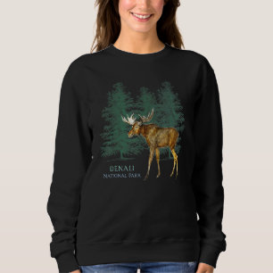 Camiseta Parque Nacional Denali Alaska Usa Moose Trees