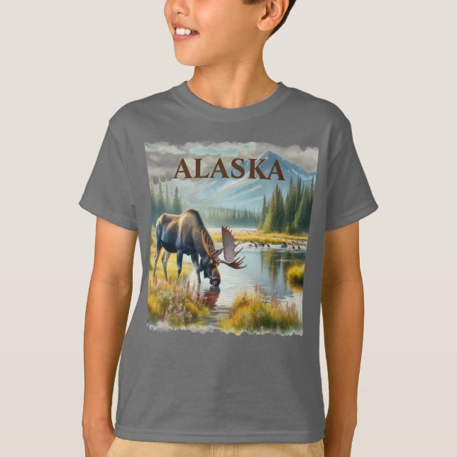 Camiseta Parque Nacional Denali Alce / Alasca  (Frente)
