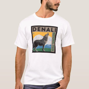 Camiseta Parque Nacional Denali Lobo Howling