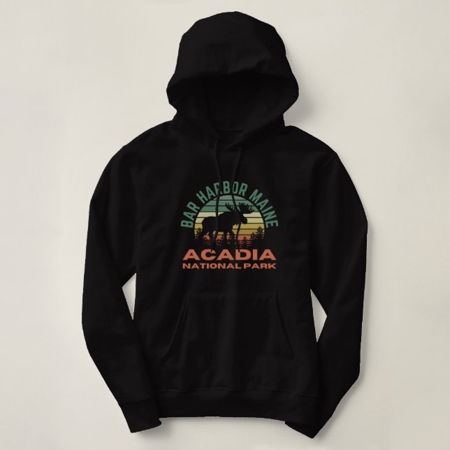Camiseta Parque Nacional do bar Harbour Maine Acadia - Retr (Frente do Design)