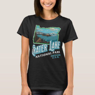 Camiseta Parque Nacional do Crater Lake - Retro em Vintage