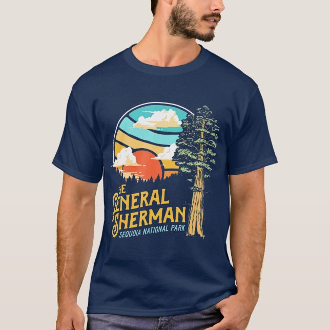 Camiseta Parque Nacional do General Sherman Sequoia Vintage (Frente)