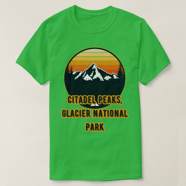 Camiseta Parque Nacional do Glaciar Citadel Peaks (Frente do Design)