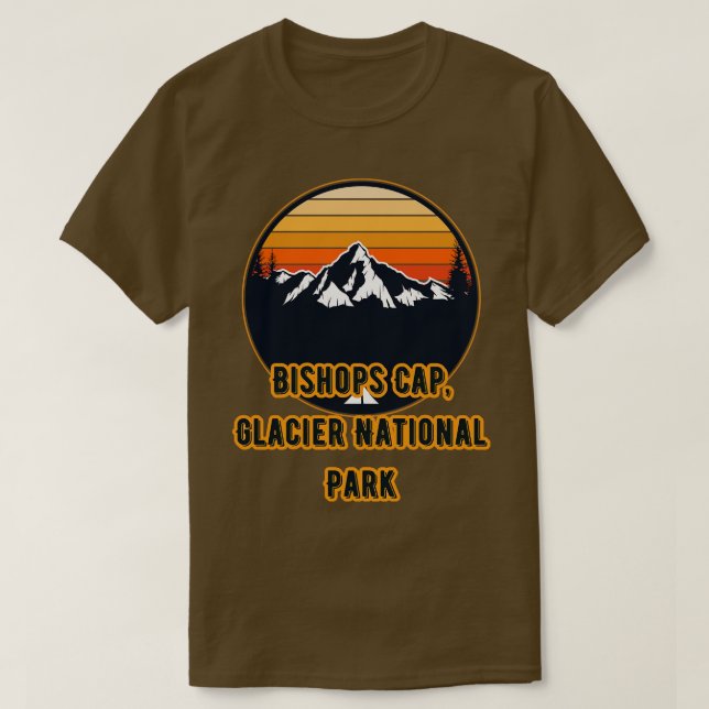 Camiseta Parque Nacional do Glaciar do Boné dos Bispos (Frente do Design)