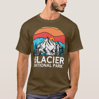 Camiseta Parque Nacional do Glacier da Vintage, Retro 80s M
