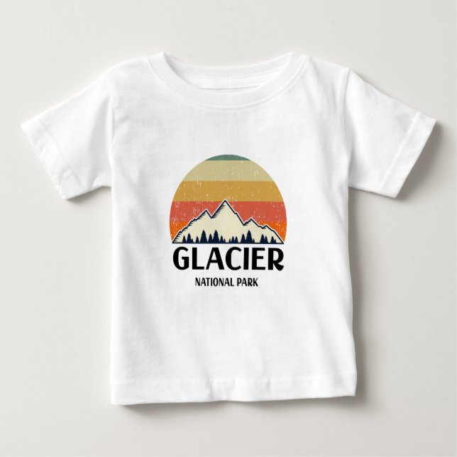 Camiseta Parque Nacional do Glacier Vintage (Frente)