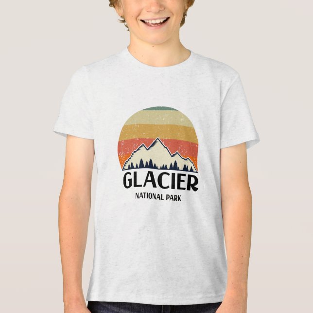 Camiseta Parque Nacional do Glacier Vintage (Frente)