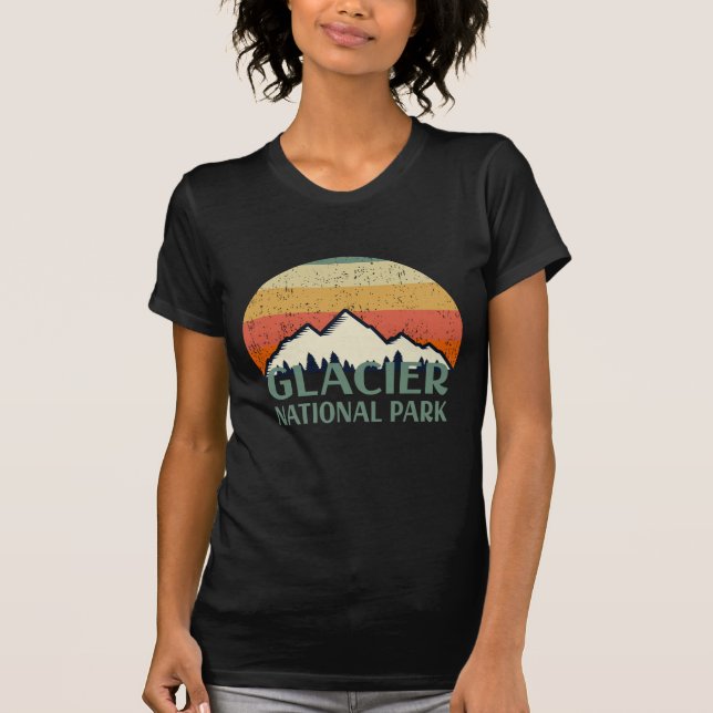 Camiseta Parque Nacional do Glacier Vintage (Frente)