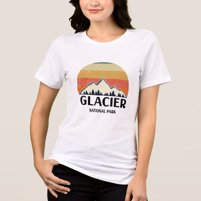 Camiseta Parque Nacional do Glacier Vintage (Frente)