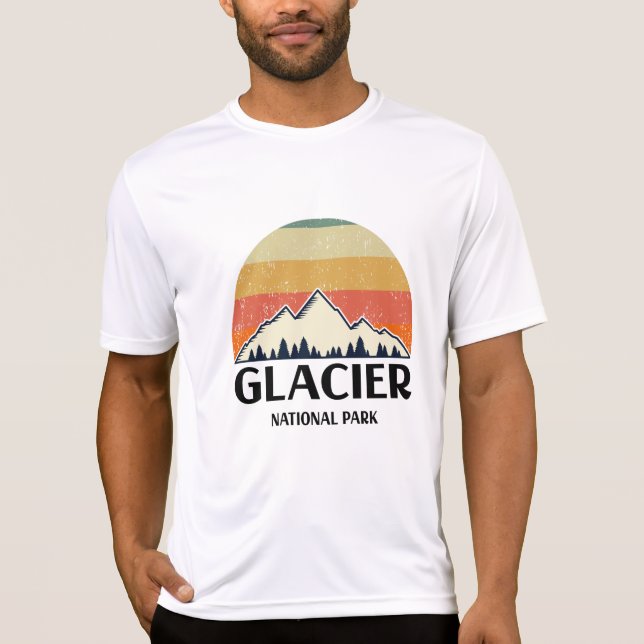 Camiseta Parque Nacional do Glacier Vintage (Frente)