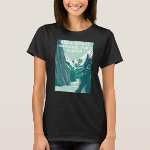 Camiseta Parque Nacional do Kenai Fjords Alaska na Caneta d