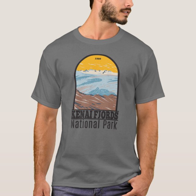 Camiseta Parque Nacional do Kenai Fjords Harding Icefield (Frente)