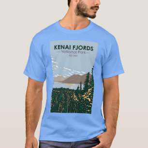 Camiseta Parque Nacional do Kenai Fjords Skilake Lake Alask