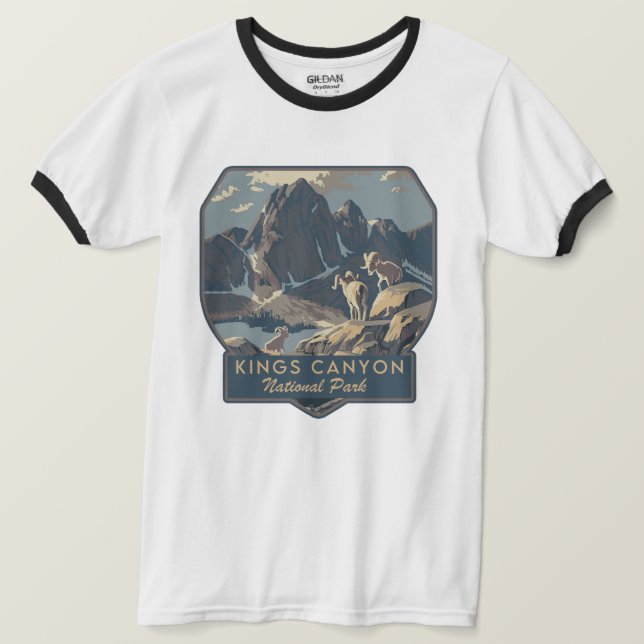 Camiseta Parque Nacional do Kings Canyon (Frente do Design)