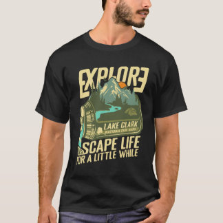 Camiseta Parque Nacional do Lago Alasca Viva Ame Acampament