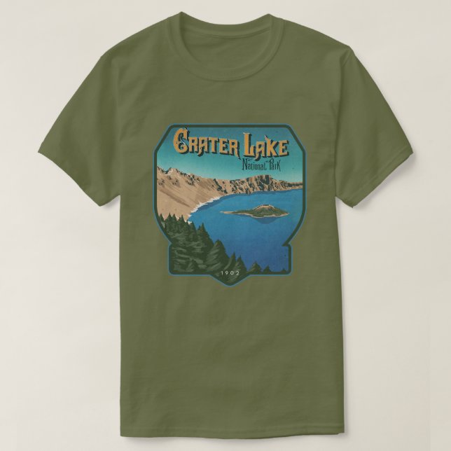 Camiseta Parque Nacional do Lago Crater (Frente do Design)