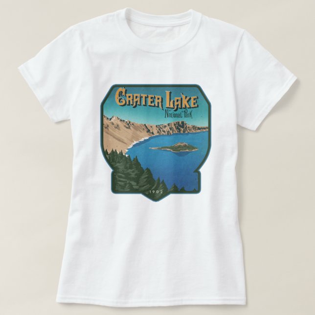 Camiseta Parque Nacional do Lago Crater (Frente do Design)