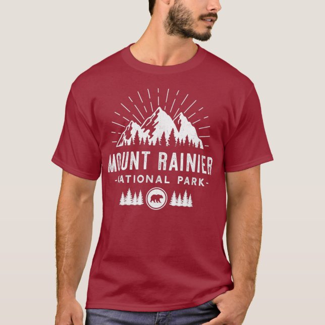 Camiseta Parque Nacional do Monte Rainier - Presente de cam (Frente)