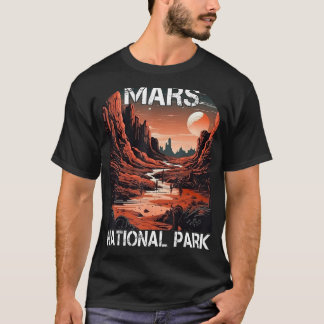 Camiseta Parque Nacional do Planeta Marte Vermelho - Marte 