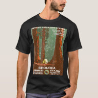 Parque Nacional do poster vintage Shirt Sequoia