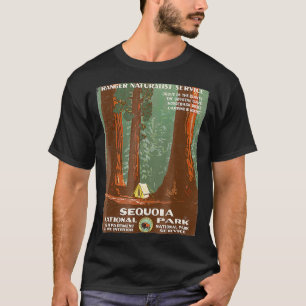 Camiseta Parque Nacional do poster vintage Shirt Sequoia