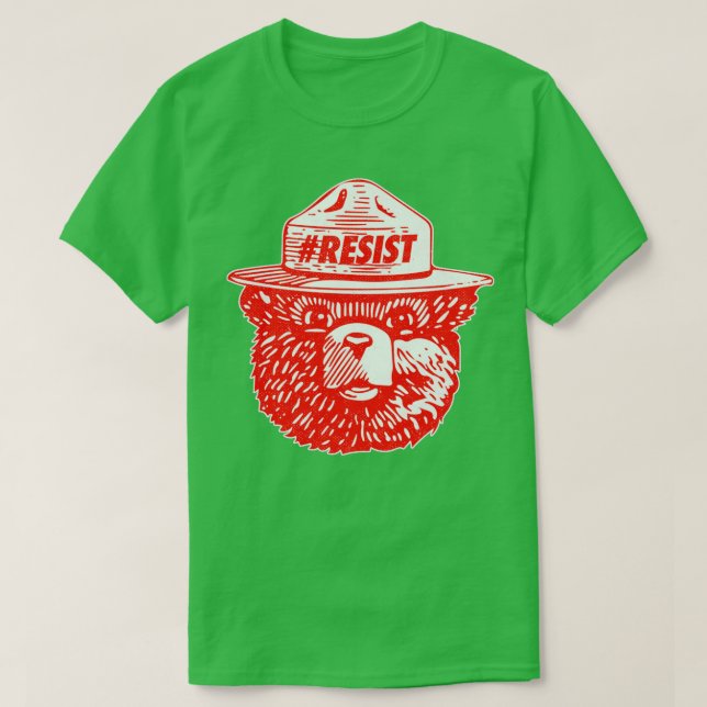 Camiseta Parque Nacional do Smokey Resiste (Frente do Design)
