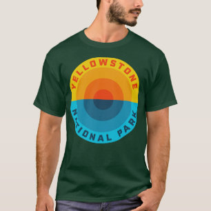 Camiseta Parque Nacional do Yellowstone Retro Sunset