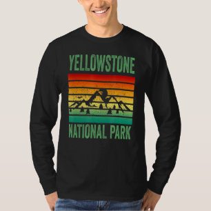 Camiseta Parque Nacional do Yellowstone Retro Vintage Sunse