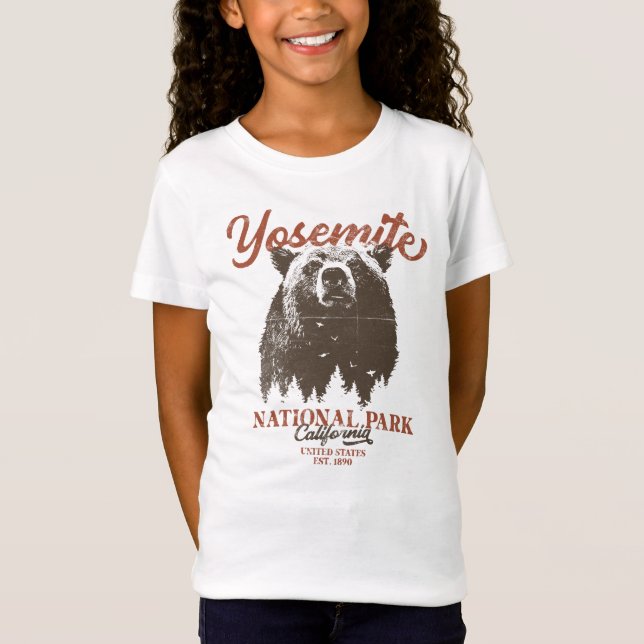Camiseta Parque Nacional do Yosemite Grizzly Bear Californi (Frente)