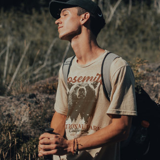 Camiseta Parque Nacional do Yosemite Grizzly Bear Californi