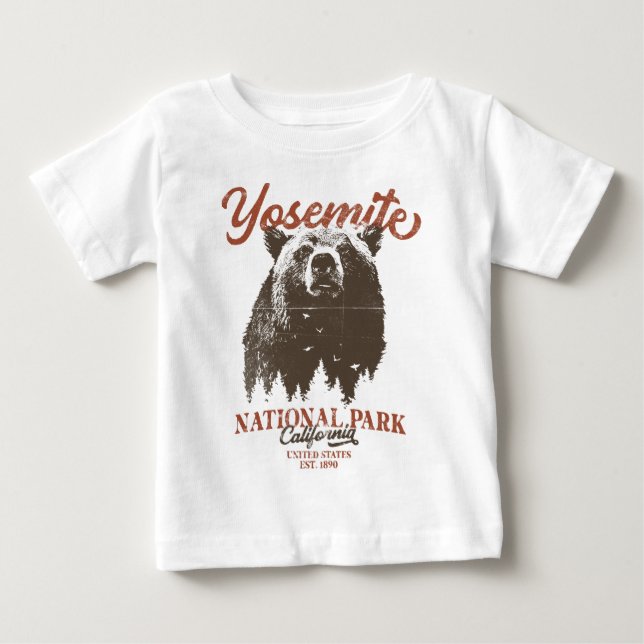 Camiseta Parque Nacional do Yosemite Grizzly Bear Californi (Frente)