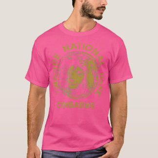 Camiseta Parque Nacional do Zimbabwe Lion Hwange Afafricano