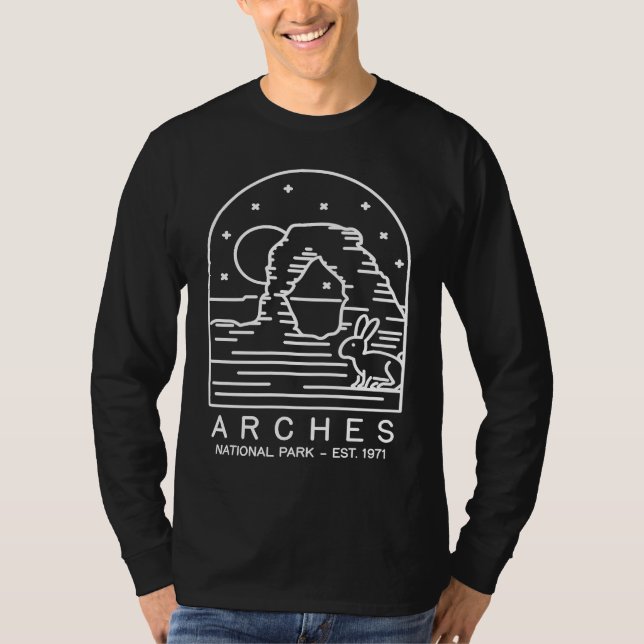 Camiseta Parque Nacional dos Arcos 1929 1971 Moab Utah (Frente)