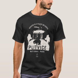 Camiseta Parque Nacional dos Lagos Plitvice, Design Branco