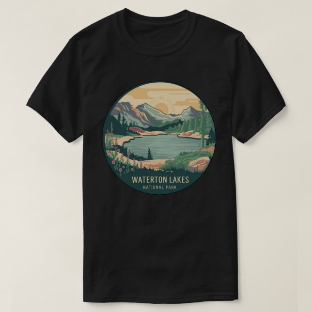 Camiseta Parque Nacional dos Lagos Waterton (Frente do Design)