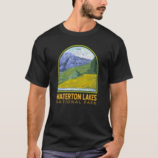 Camiseta Parque Nacional dos Lagos Waterton Canada Viagem V (Frente)