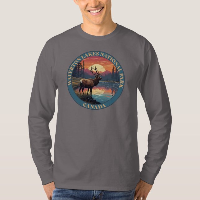 Camiseta Parque Nacional dos Lagos Waterton do Canadá (Frente)