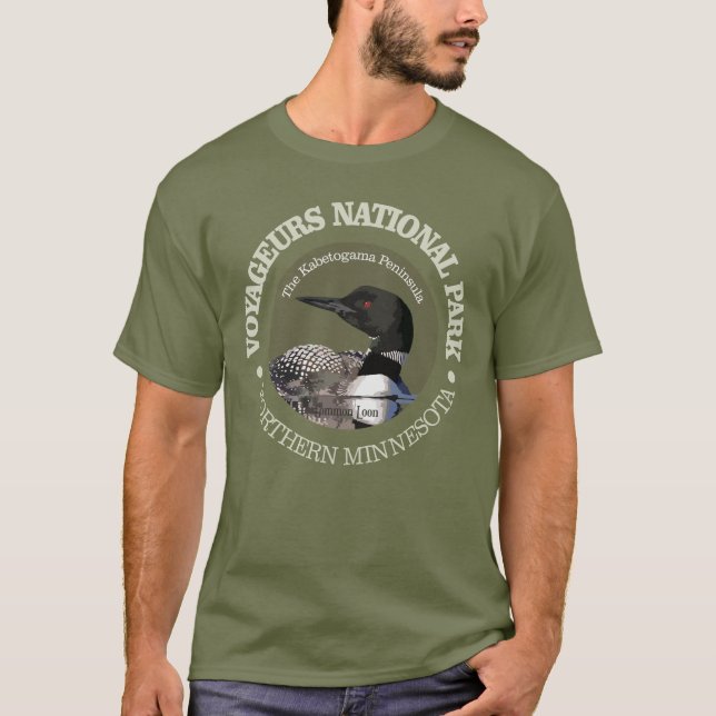 Camiseta Parque Nacional dos Voyageurs (Loon) (Frente)