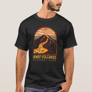 Camiseta Parque Nacional dos Vulcões do Havaí, Vintage Embl