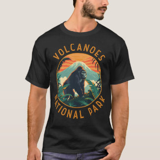 Camiseta Parque Nacional dos Vulcões Ruanda, Retro, Ci em D
