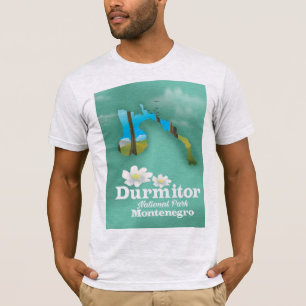 Camiseta Parque Nacional Durmitor, mapa do Montenegro
