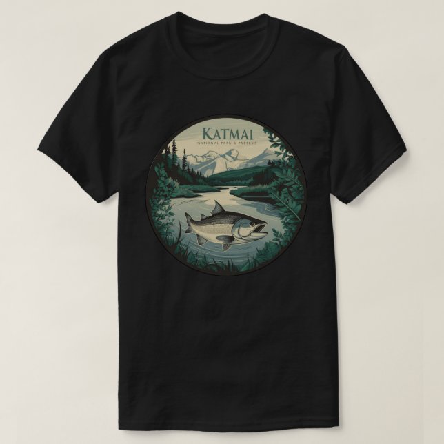 Camiseta Parque Nacional e Reserva de Katmai (Frente do Design)
