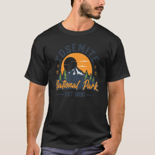 Camiseta Parque Nacional Est 1890 Moun, Retro Yosemite