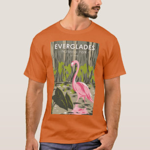 Camiseta Parque Nacional Everglades Flamingo Vintage, Flami