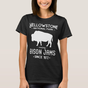 Camiseta Parque Nacional Funny Yellowstone Criando Bison Ja