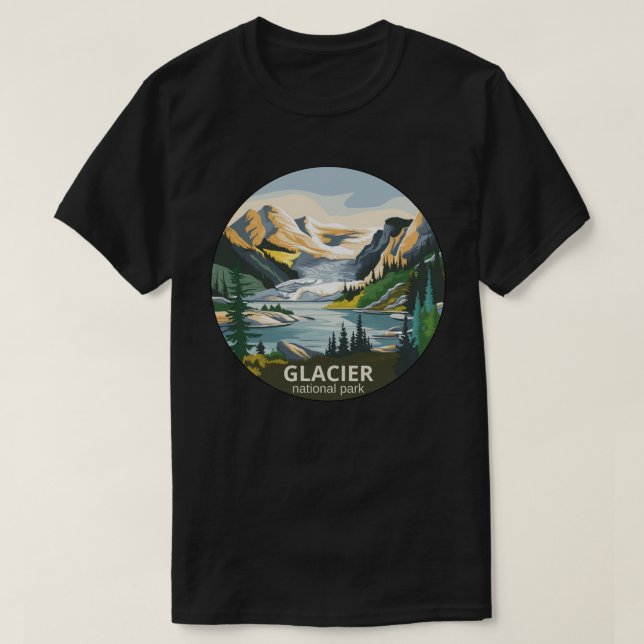 Camiseta Parque Nacional Glacier (Frente do Design)