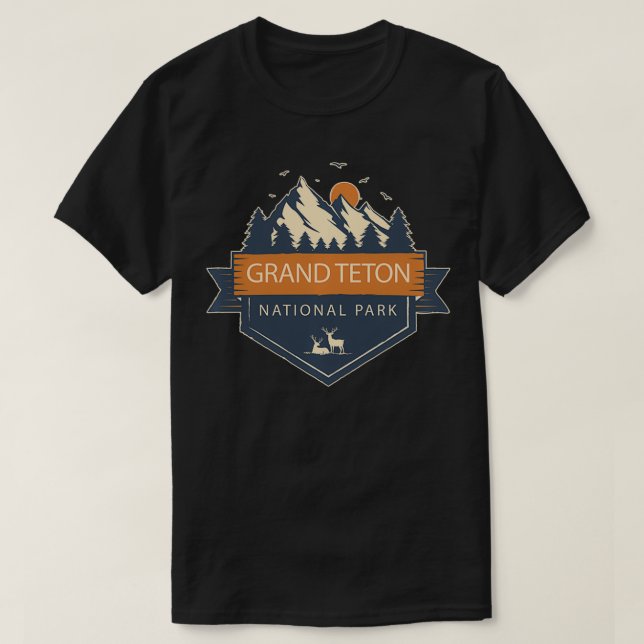 Camiseta Parque Nacional Grand Teton (Frente do Design)