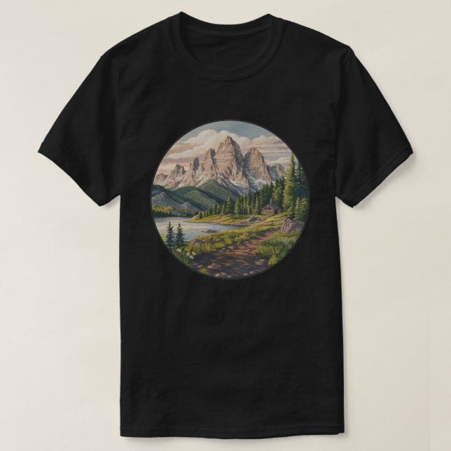 Camiseta Parque Nacional Grand Teton (Frente do Design)